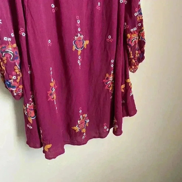 Free People Oxford Embroidered Mini Dress Size XS - Picture 8 of 13